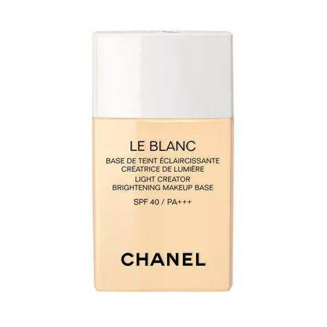 chanel le blanc light creator brightening makeup base mimosa|Light Creator Brightening Makeup Base Broad Spectrum SPF 40.